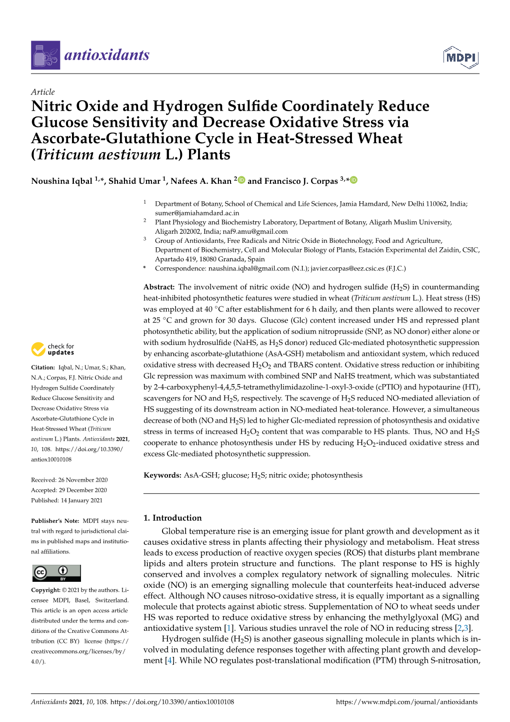 Nitric Oxide and Hydrogen Sulfide Coordinately Reduce