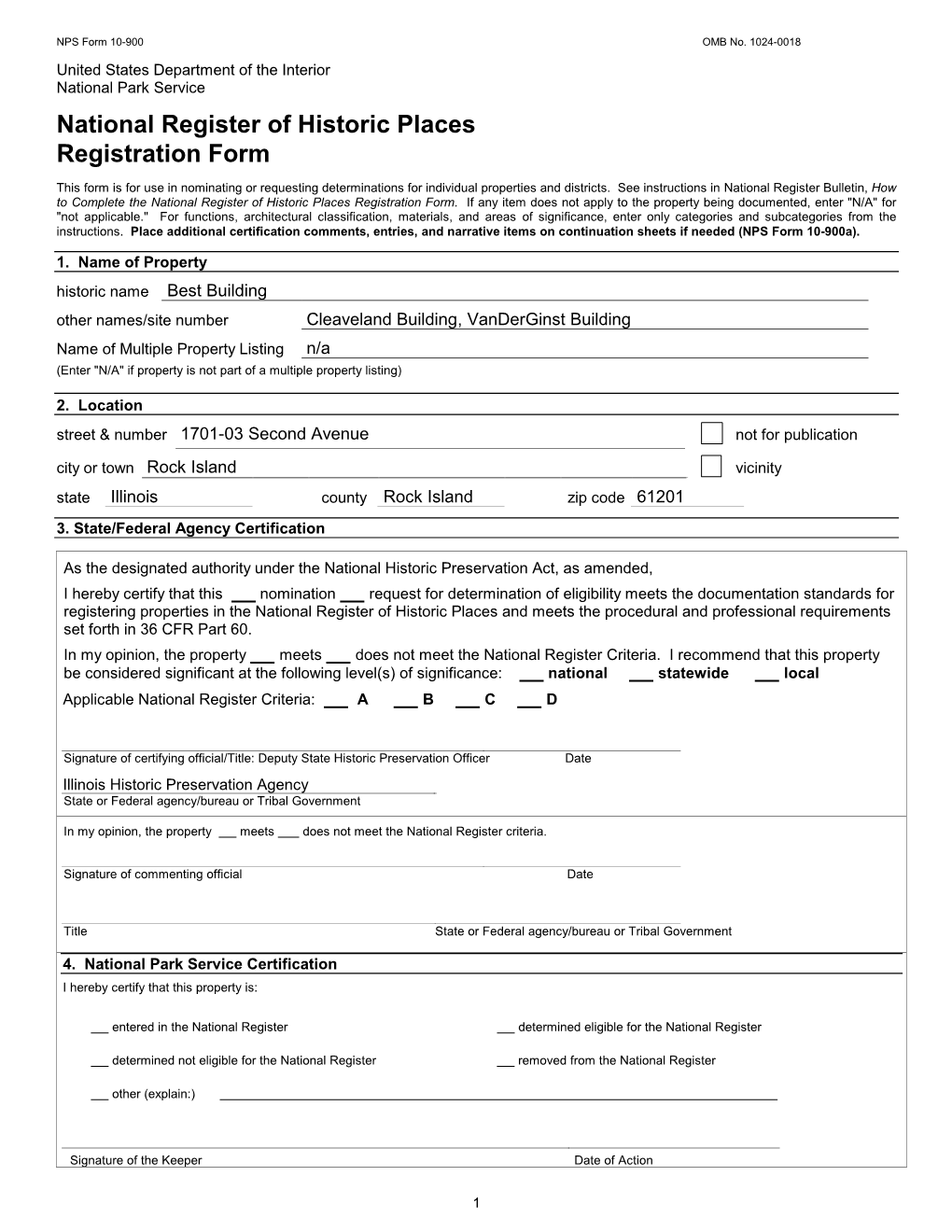 National Register of Historic Places Registration Form