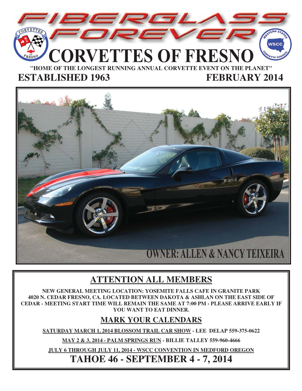 THE CORVETTE Phone: 559- 289-8054