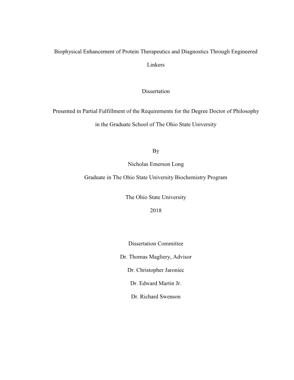 1 Biophysical Enhancement of Protein Therapeutics and Diagnostics