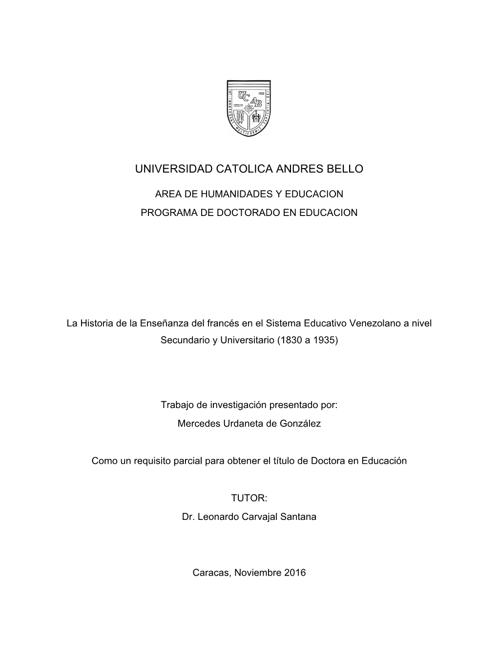 Universidad Catolica Andres Bello