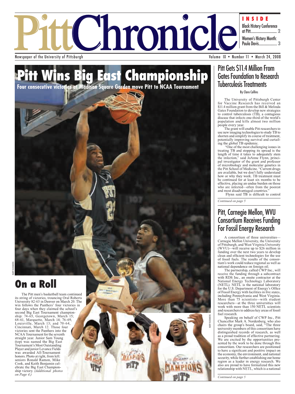 Pitt Wins Big East Championship