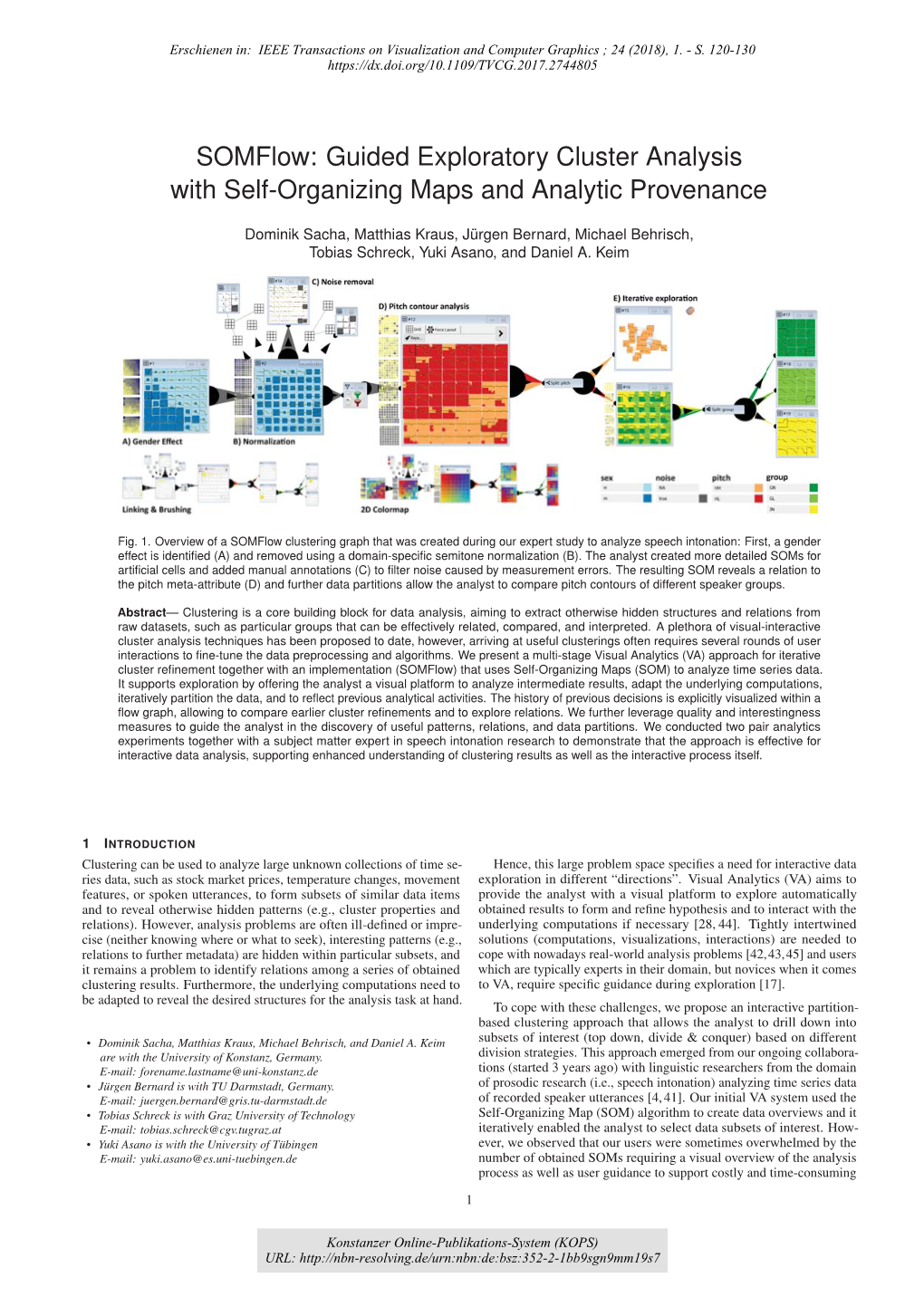 Somflow : Guided Exploratory Cluster Analysis with Self-Organizing