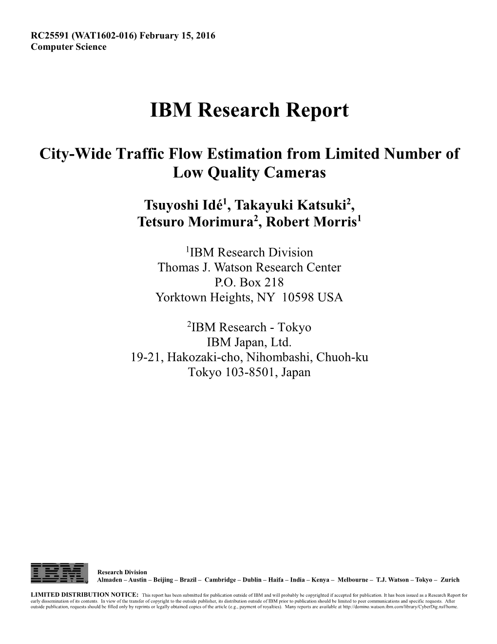 IBM Research Report