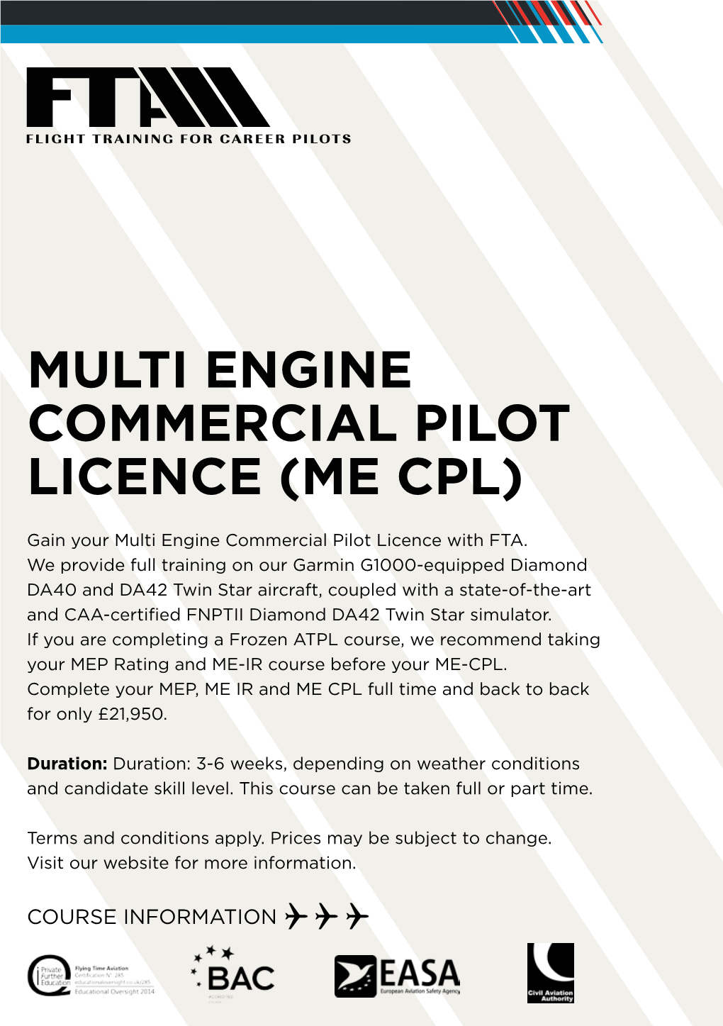 Multi Engine Commercial Pilot Licence (Me Cpl)