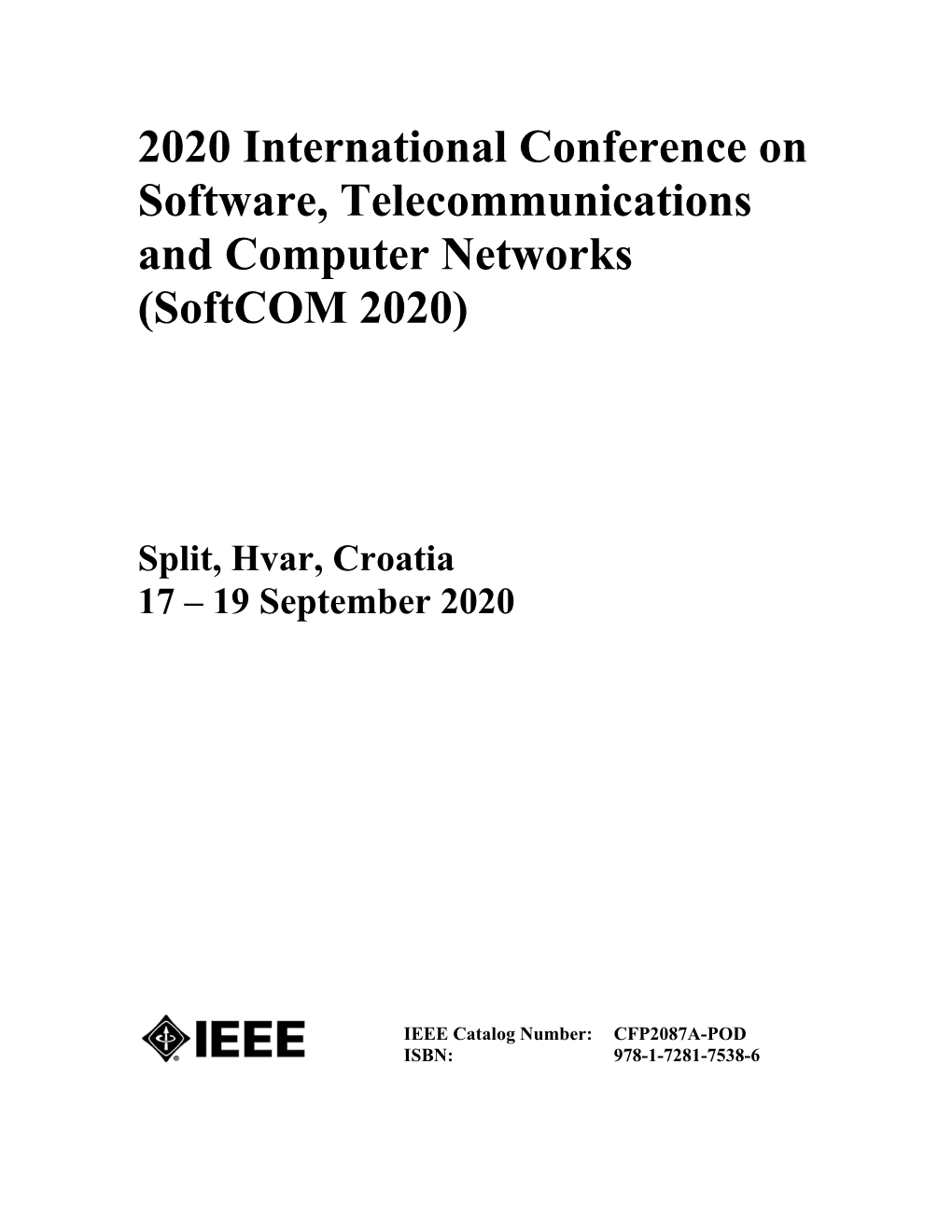 2020 International Conference on Software, Telecommunications and Computer Networks