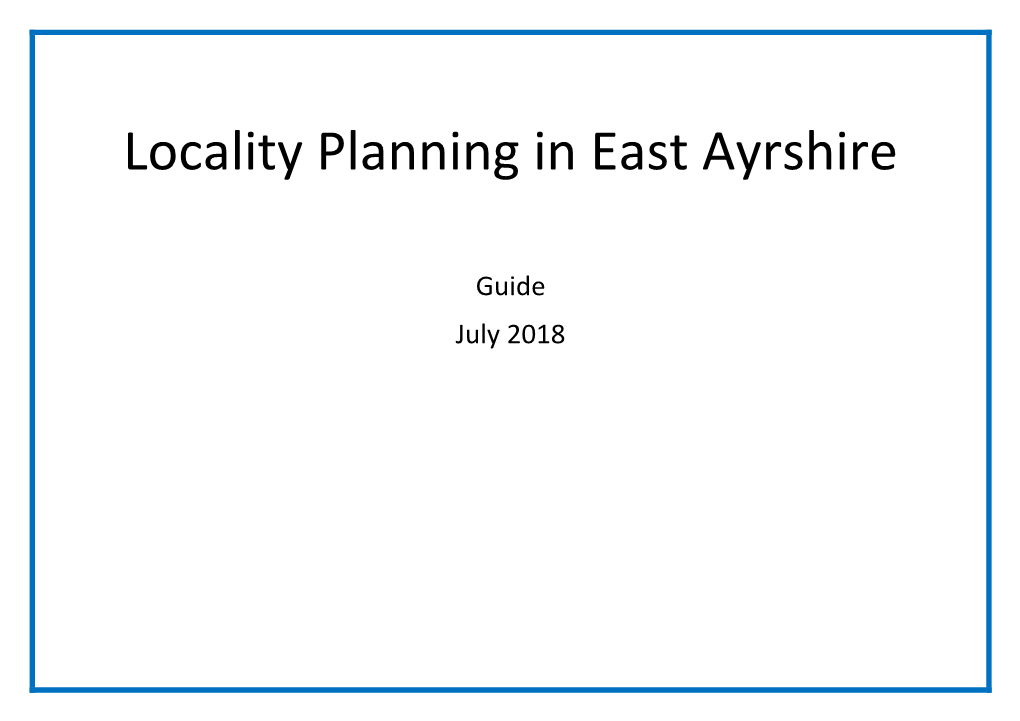 Guide to Locality Planning