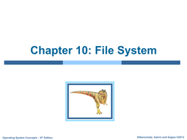 Chapter 10: File System