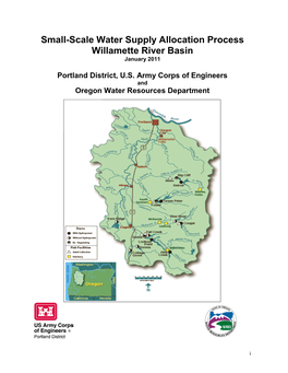 Small-Scale Water Supply Allocation Process Willamette River Basin January 2011