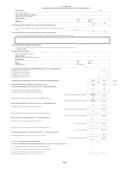 Page 1 FCC FORM 1240 UPDATING MAXIMUM PERMITTED RATES