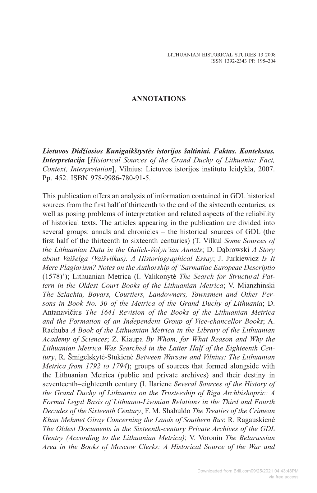 Downloaded from Brill.Com09/25/2021 04:43:48PM Via Free Access 196 Book Peace Boundary; A