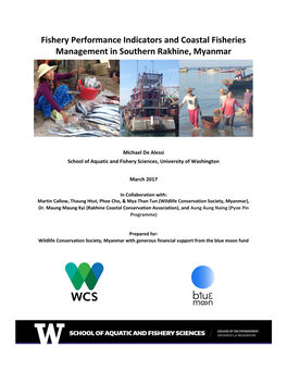 Fishery Performance Indicators and Coastal Fisheries Management in Southern Rakhine, Myanmar