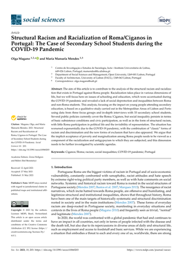 Structural Racism and Racialization of Roma/Ciganos in Portugal: the Case of Secondary School Students During the COVID-19 Pandemic