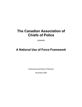 The Canadian Association of Chiefs of Police
