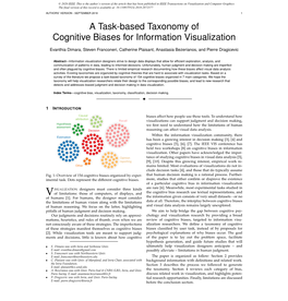 A Task-Based Taxonomy of Cognitive Biases for Information Visualization