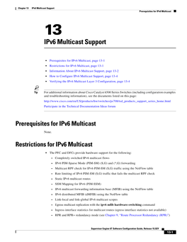 Ipv6 Multicast Layer 3 Features