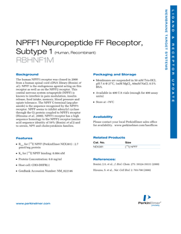 NPFF1 Neuropeptide FF Receptor, Subtype 1 (Human, Recombinant)