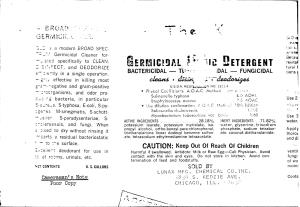 U.S. EPA, Pesticide Product Label, GLD GERMICIDAL LIQUID DETERGENT, 10/20/1969