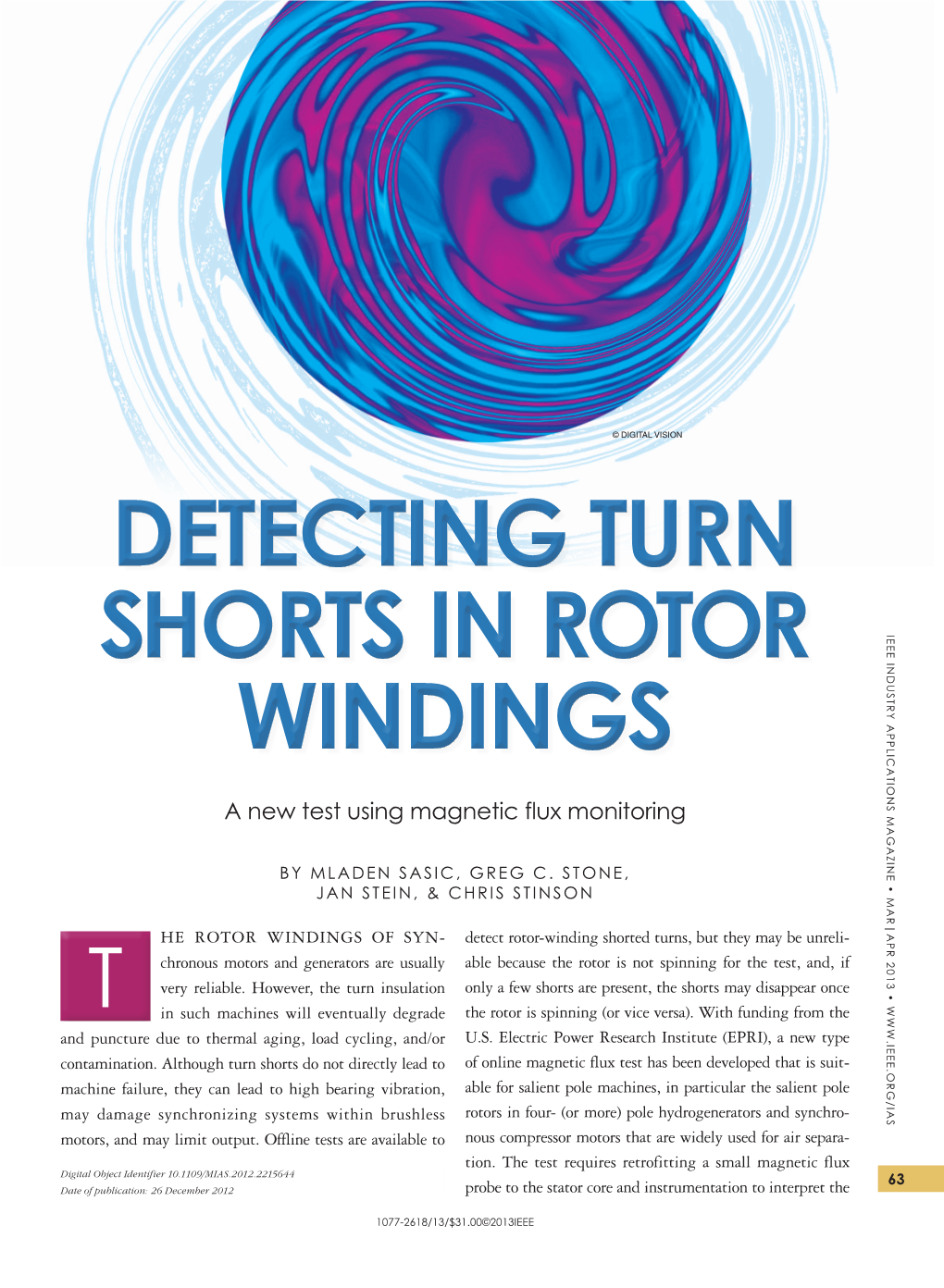 Detecting Turn Shorts in Rotor Windings Detecting Turn Shorts in Rotor Windings