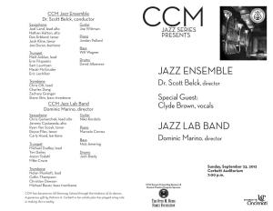 Jazz Ensemble Jazz Lab Band