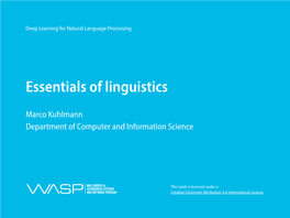 Essentials of Linguistics