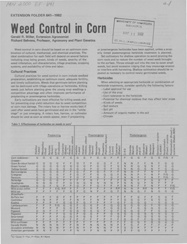 Weed Control in Corn Tjay 11 1932 Gerald R