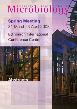 SGM Meeting Abstracts: Edinburgh International Conference Centre, 31