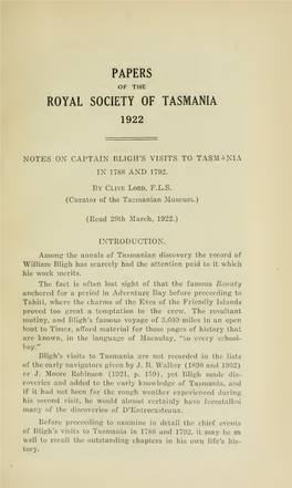 Papers and Proceedings of the Royal Society of Tasmania for 1890