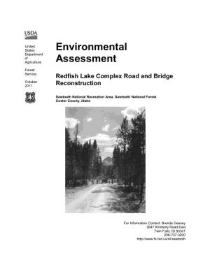 Redfish Lake Complex Road and Bridge Reconstruction Environmental Assessment Sawtooth National Recreation Area