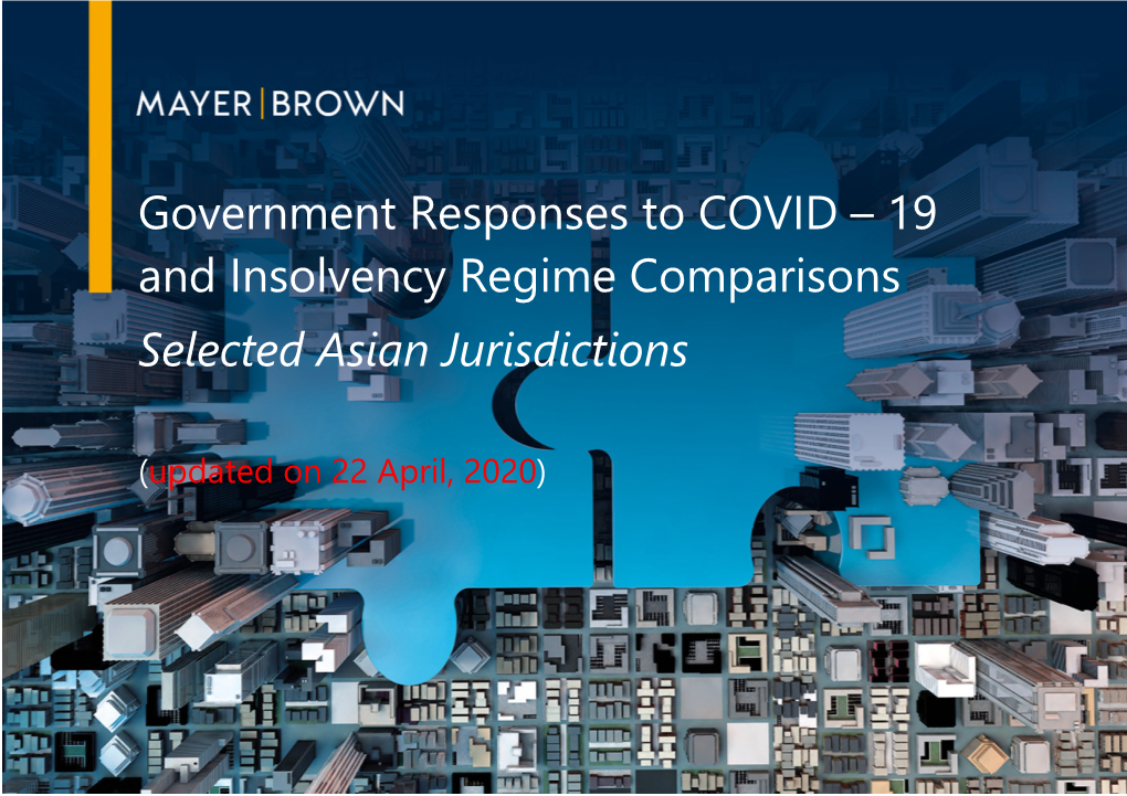 Asia Insolvency Restructuring Comparison Table by Jurisdiction