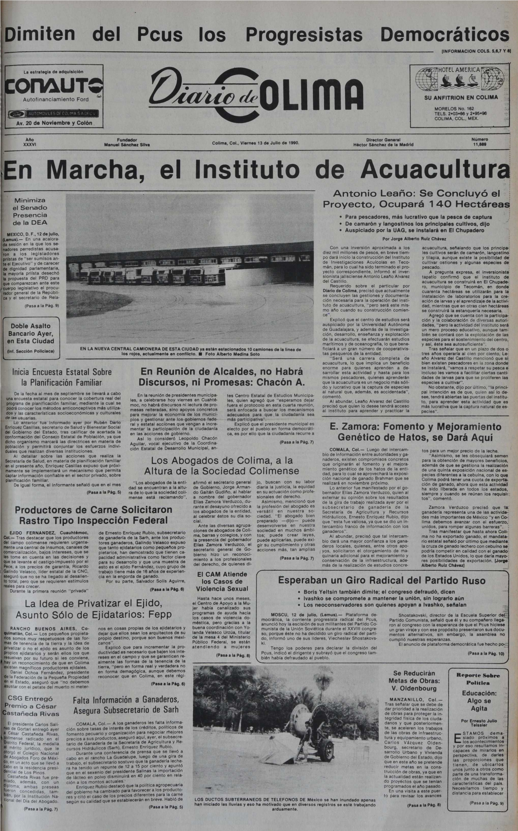 En Marcha, El Instituto De Acuacultura