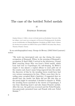 The Case of the Bottled Nobel Medals