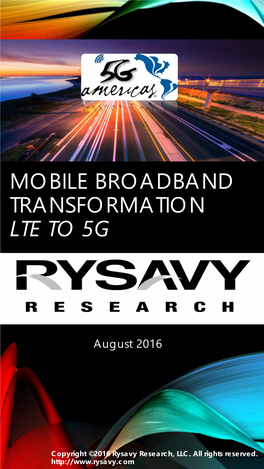 Mobile Broadband Transformation Lte to 5G