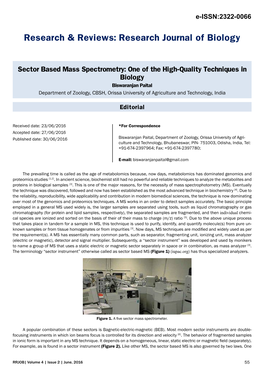 Sector Based Mass Spectrometry