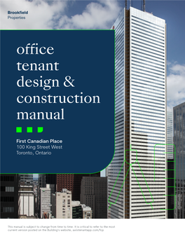 Office Tenant Design & Construction Manual