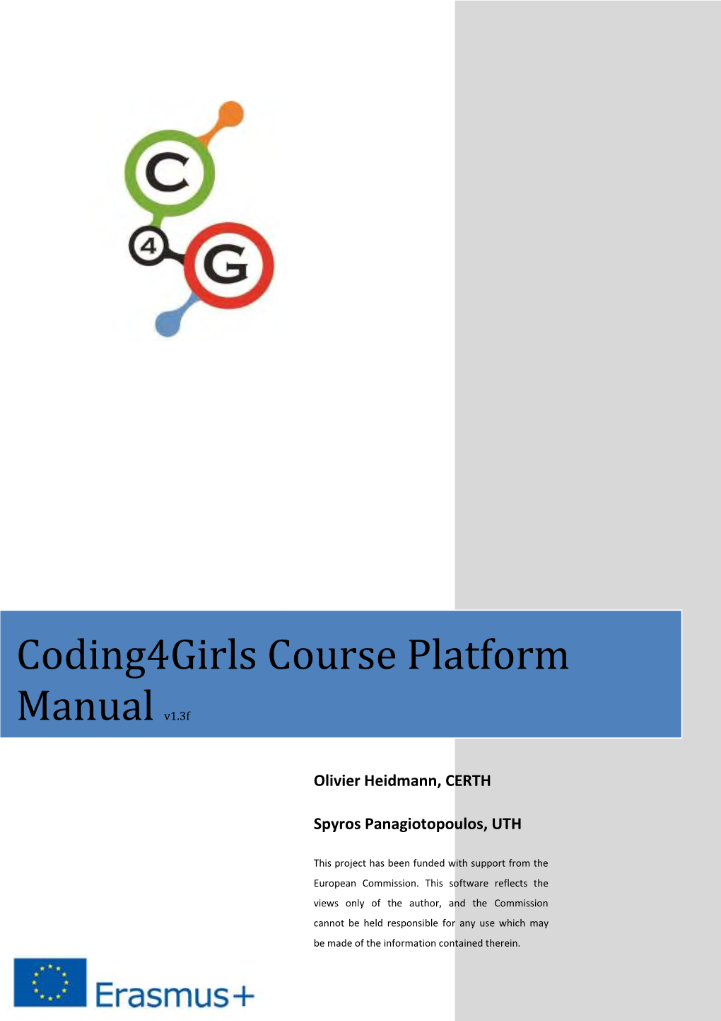 Coding4girls Course Platform Manual V1.3F