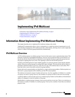 Information About Implementing Ipv6 Multicast Routing
