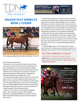 Galileo Filly Shines at Book 1 Closer Cont