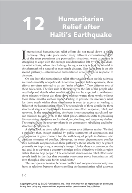 Humanitarian Relief After Haiti's Earthquake