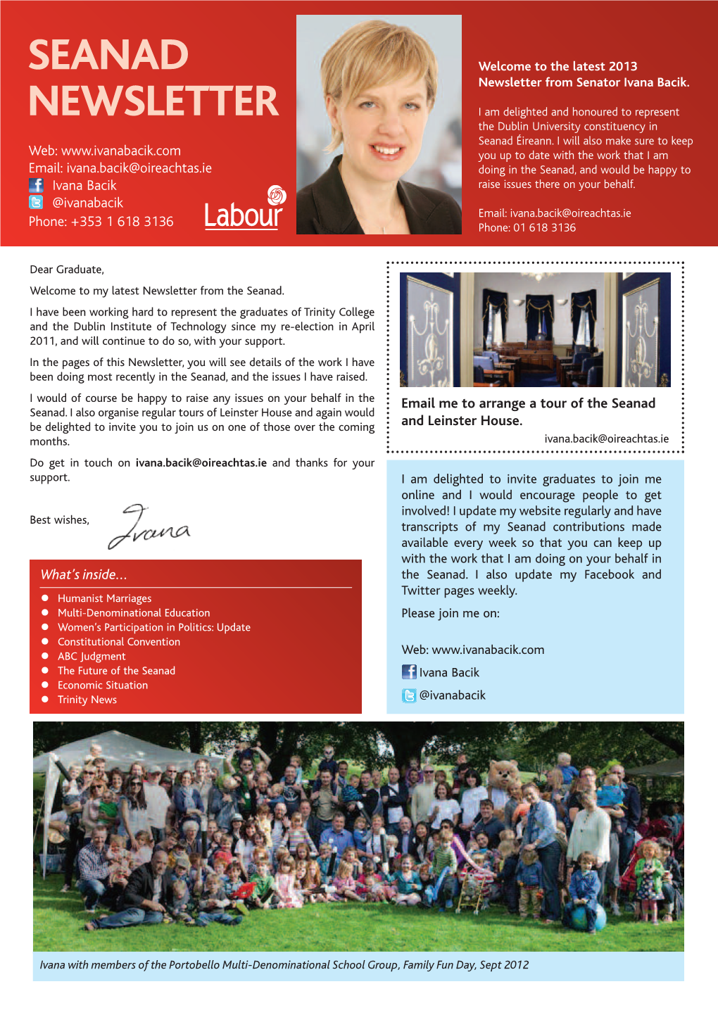 Seanad Newsletter