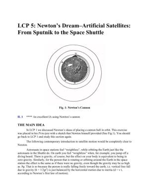LCP 5A: Newton's Dream: Artificial Satellites
