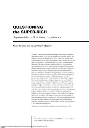 QUESTIONING the SUPER- RICH