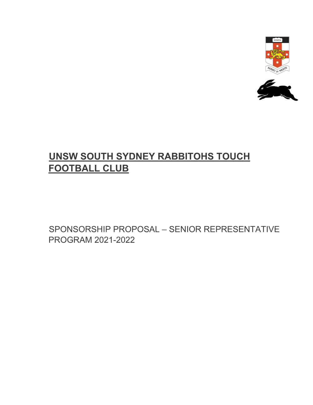 Unsw South Sydney Rabbitohs Touch Football Club