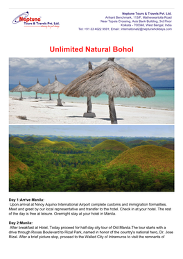 Unlimited Natural Bohol