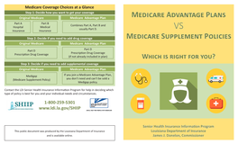 Medicare Advantage Plans Vs Medicare Supplement Policies