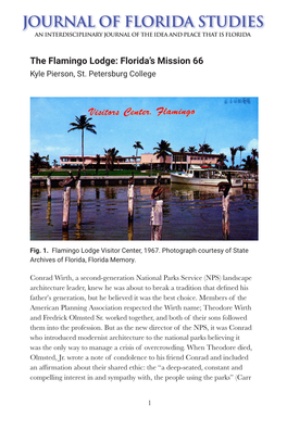 The Flamingo Lodge: Florida’S Mission 66 Kyle Pierson, St