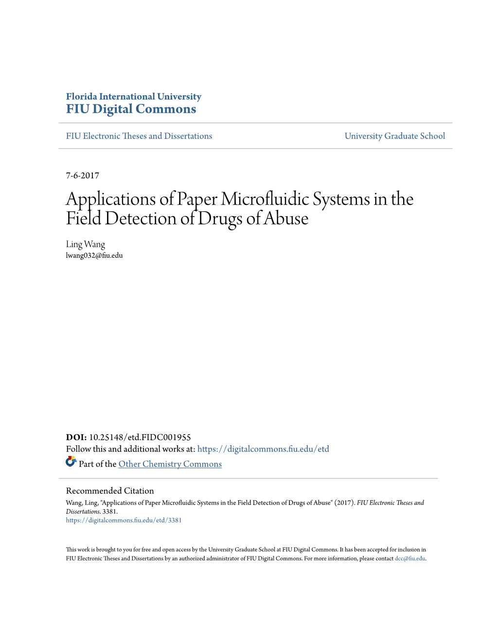 Applications of Paper Microfluidic Systems in the Field Detection of Drugs of Abuse