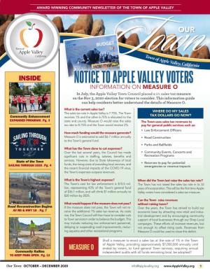 Notice to Apple Valley Voters