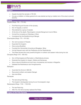 Origins Rulers Legacy of the Pala Dynasty