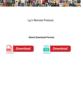 Lg Ir Remote Protocol